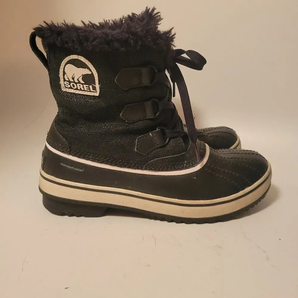 Sorel Tivoli Mid Black Leather Waterproof Boots - Picture 9 of 15